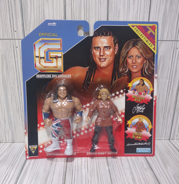 Temporarily Sold Out! British Bulldog and Diana Hart 92' Edition Vintage Style Figures in Stock!Free USA Shipping!